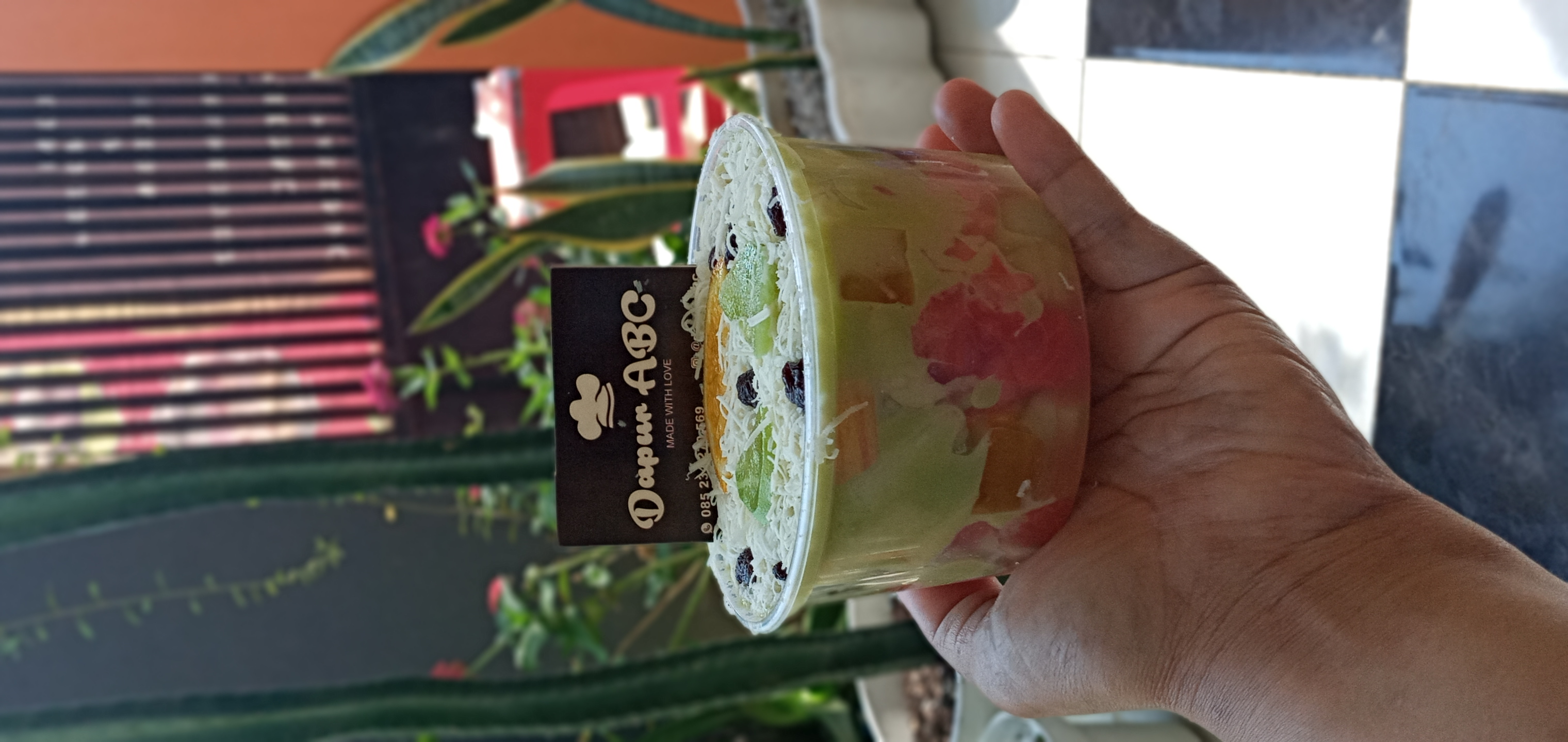 Salad Buah Green Tea Ukuran 450 Ml
