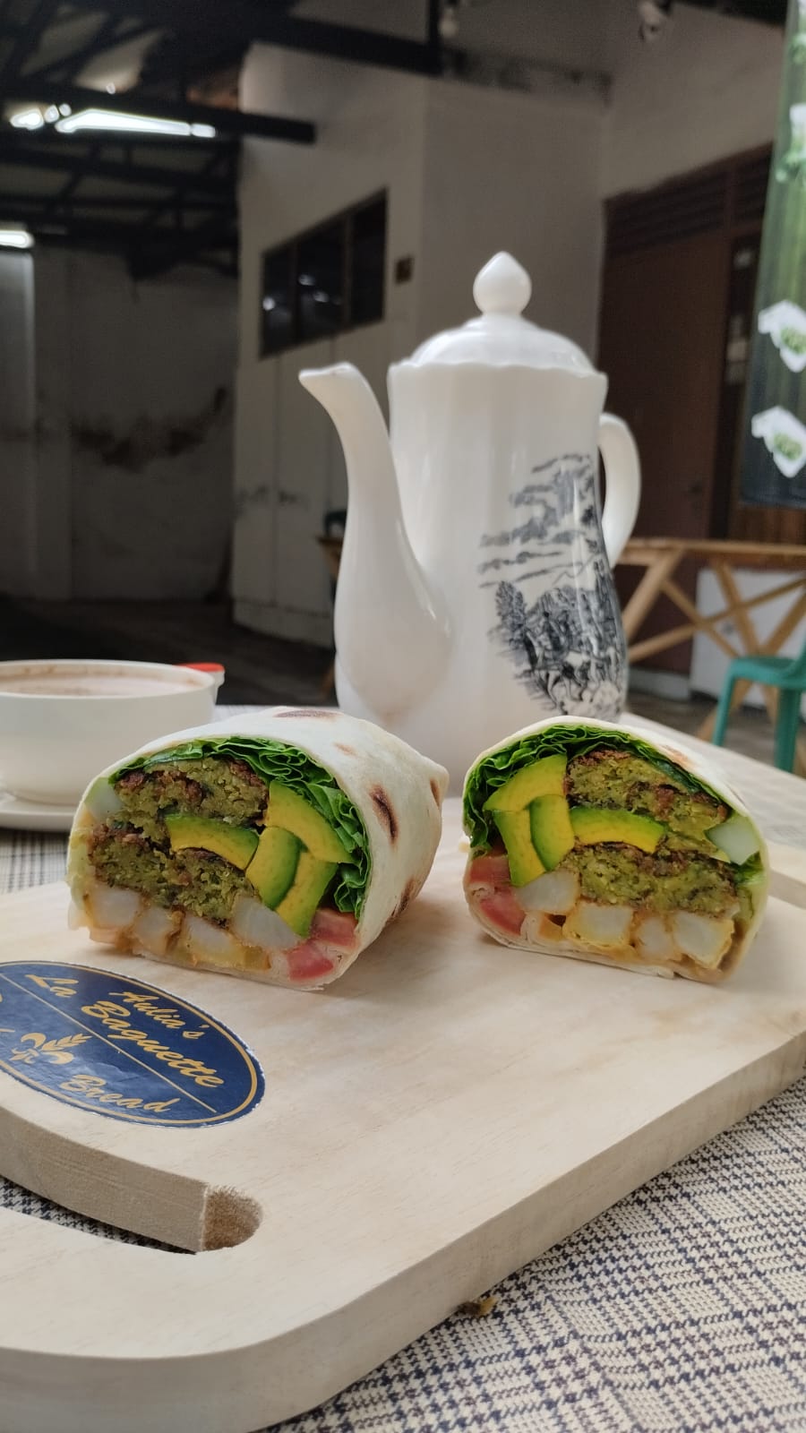 Lebanese Falafel Burrito With Avocado (Vegetable Sauce)