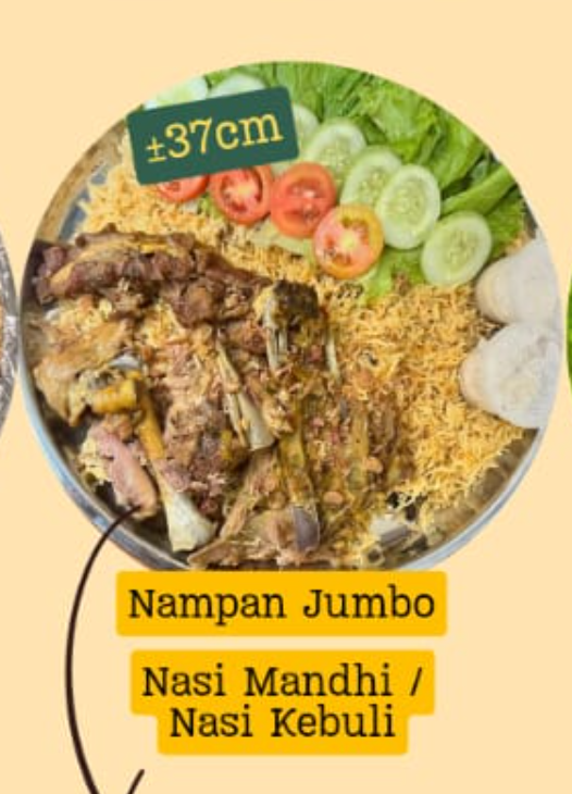 Nasi Mandhi / Nasi Kebuli Ayam Rempah Nampan Jumbo (10 Orang)