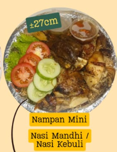 Nasi Mandhi / Nasi Kebuli Ayam Rempah Nampan Mini (3 Orang)