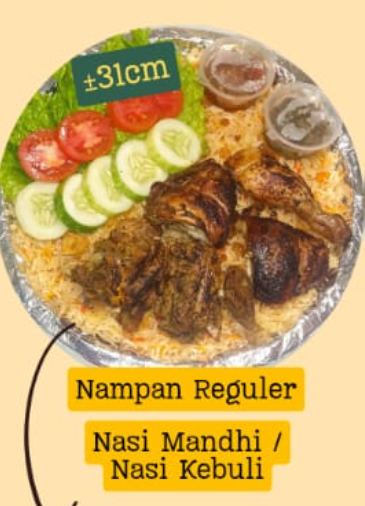 Nasi Mandhi / Nasi Kebuli Ayam Rempah Nampan Reguler (5 Orang)