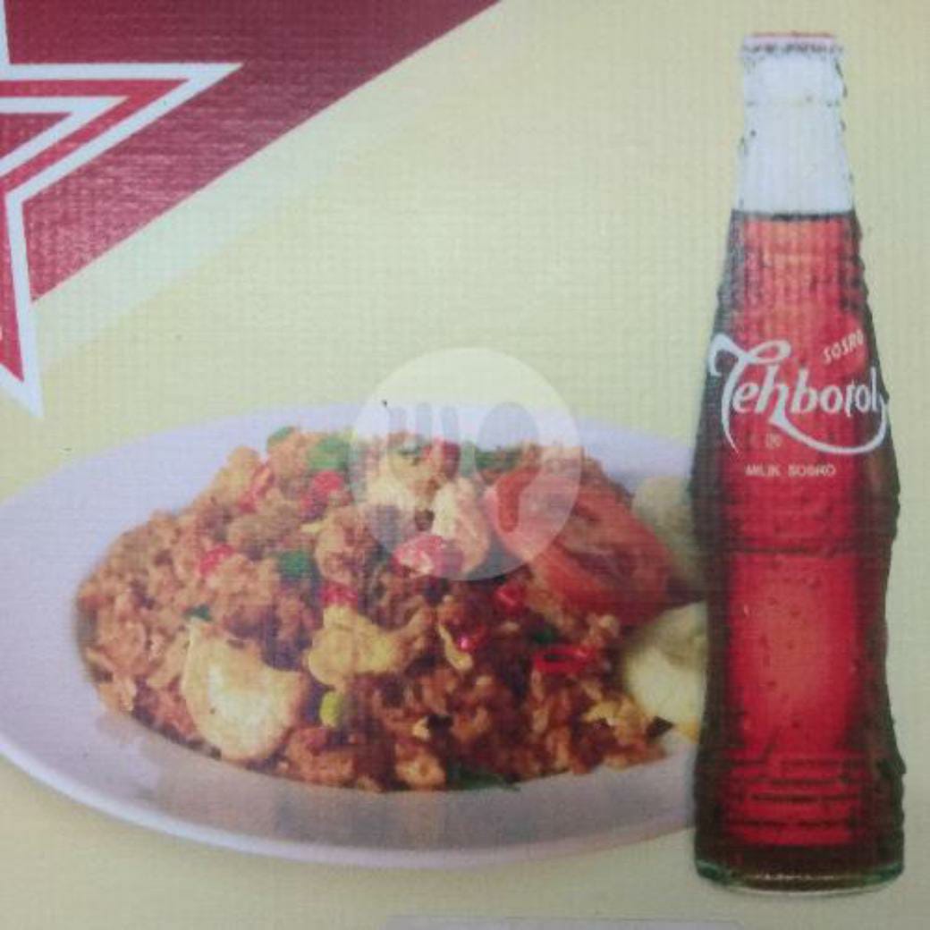PAKET ROMA 1 (Nasi goreng telor ceplok, dan Teh Botol)
